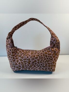 Pink and Brown Leopard Print Purse